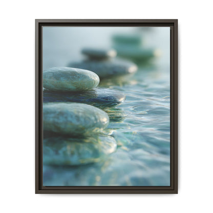 Stone Framed Canvas Wall Art- Zen Wall Decor