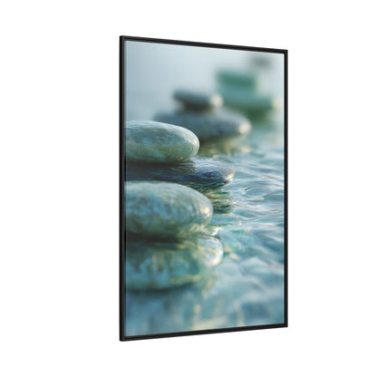 Stone Framed Canvas Wall Art- Zen Wall Decor