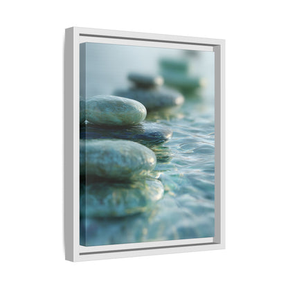 Stone Framed Canvas Wall Art- Zen Wall Decor
