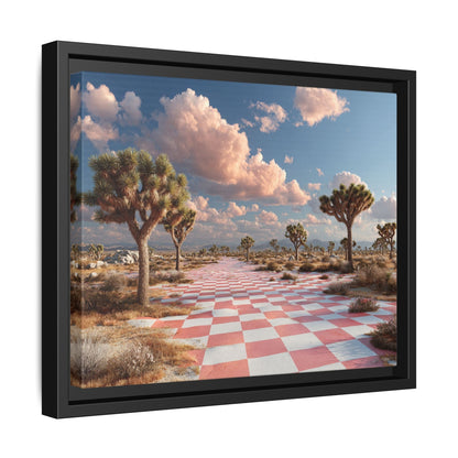 Checkered Desert Framed Canvas Wall Art