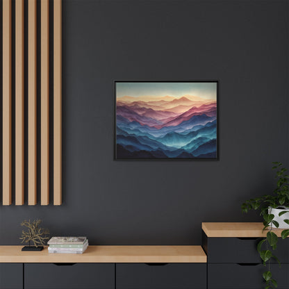 Abstract Mountains Framed Canvas Wall Art