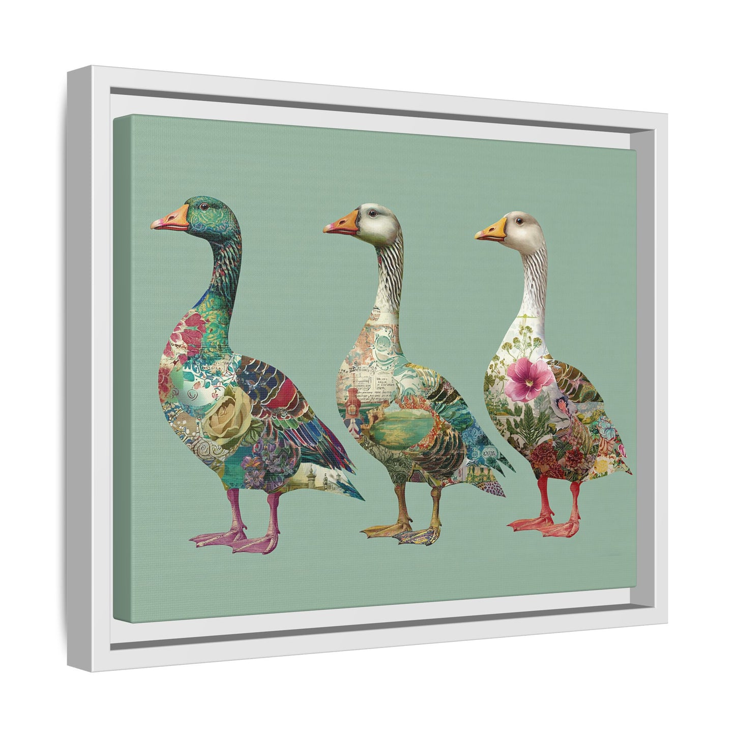 Dopamine Goose Framed Canvas Wall Art
