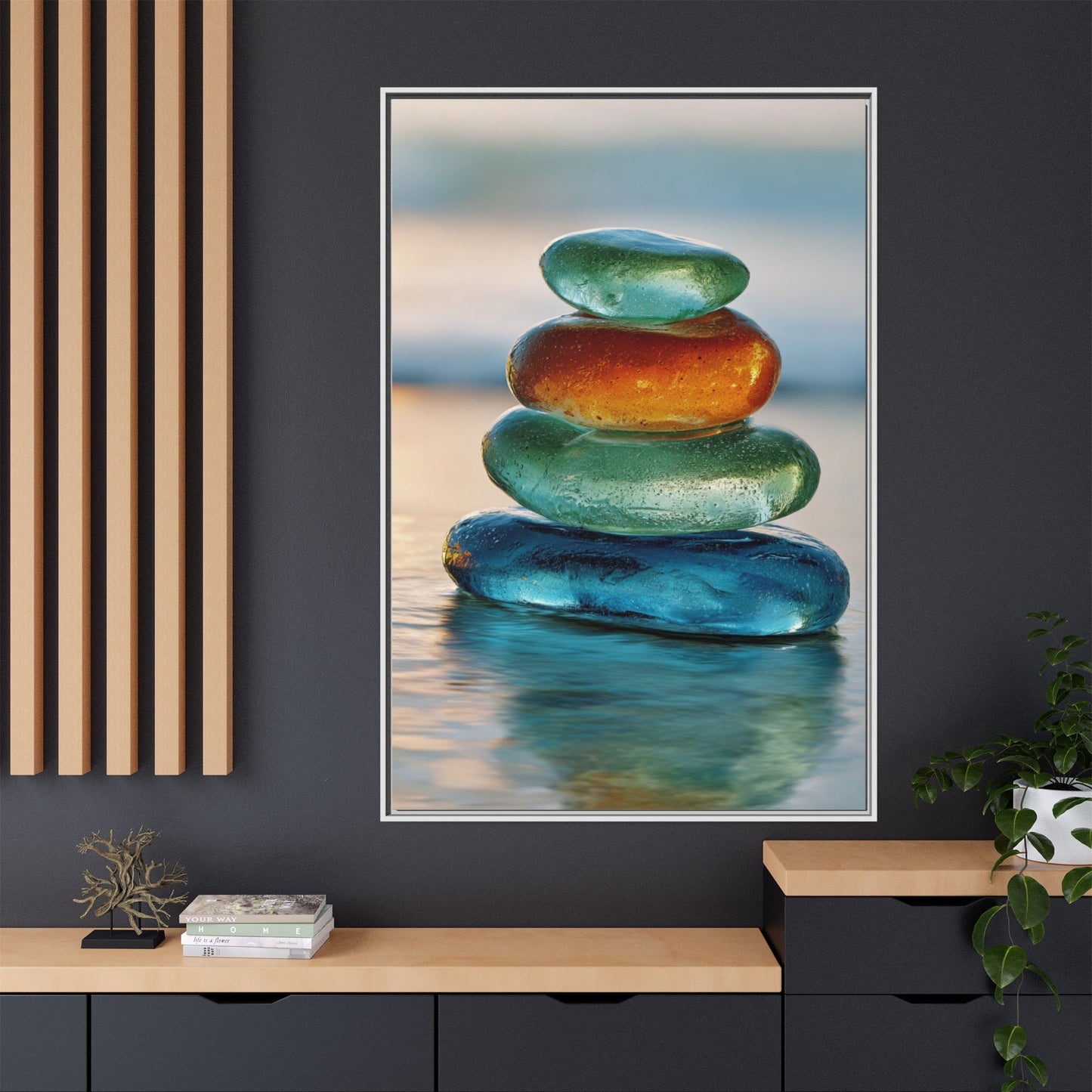 Stone Framed Canvas Wall Art