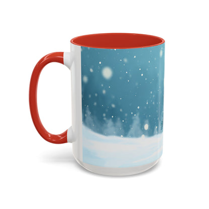Winter Snowman Accent Coffee Ceramic Mug