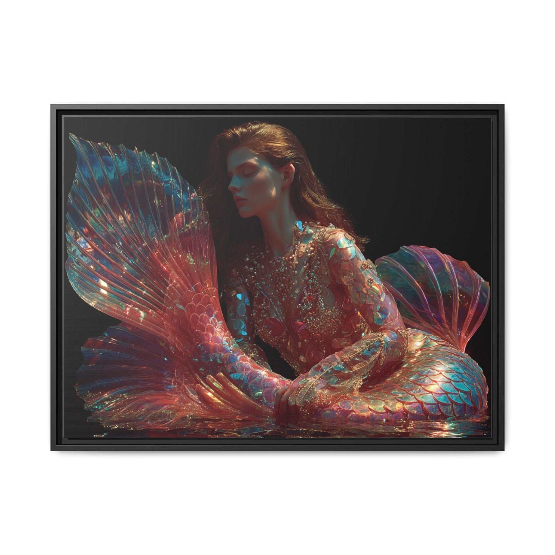 Mermaid Framed Canvas Wall Art