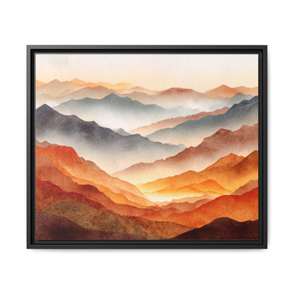 Abstract Mountains Framed Canvas Wall Art