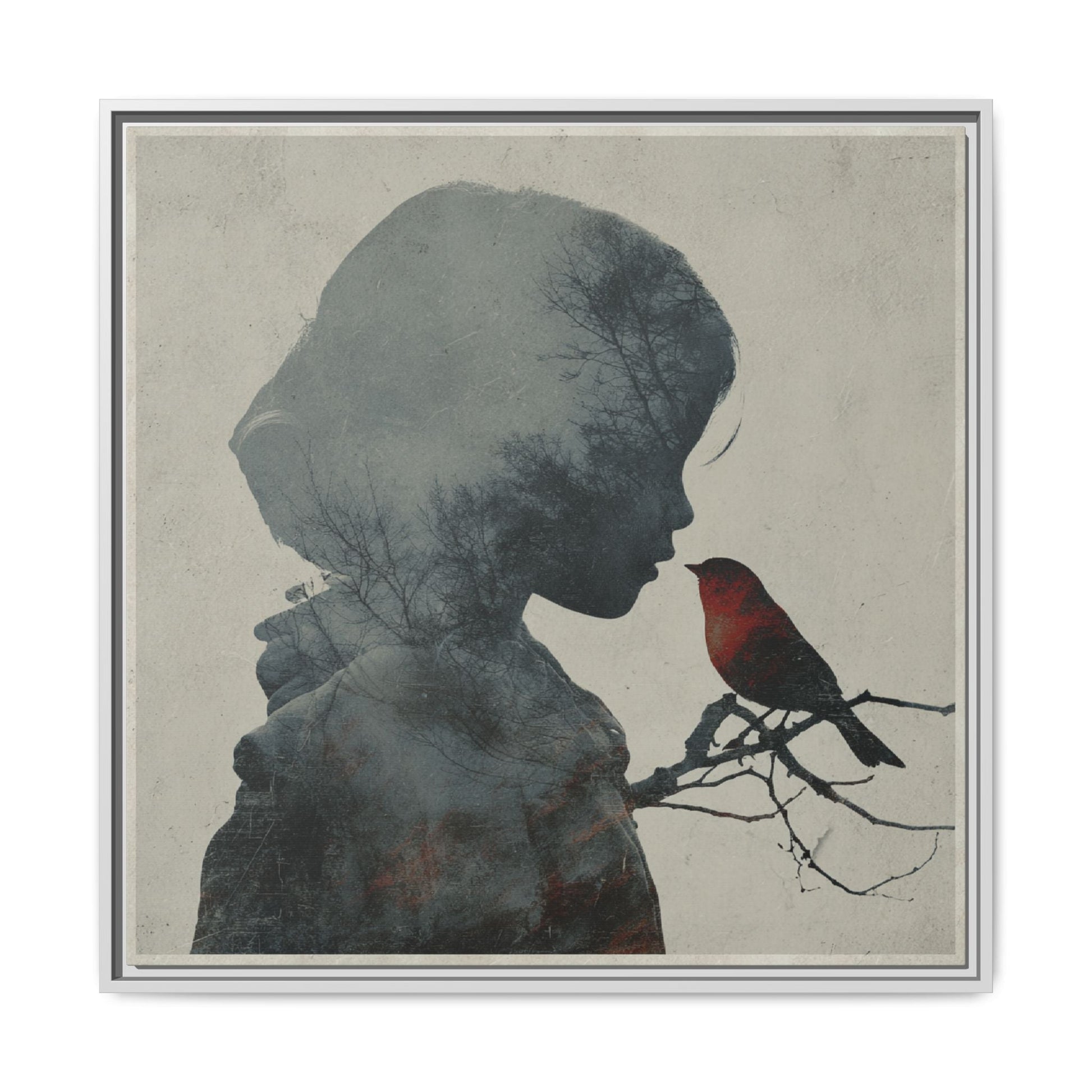 Child And Bird Silhouette