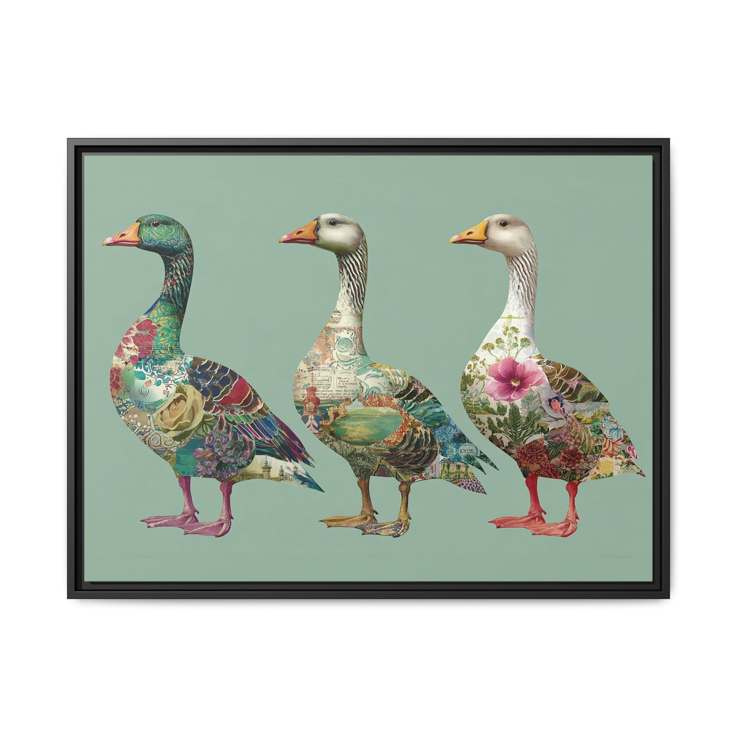 Dopamine Goose Framed Canvas Wall Art