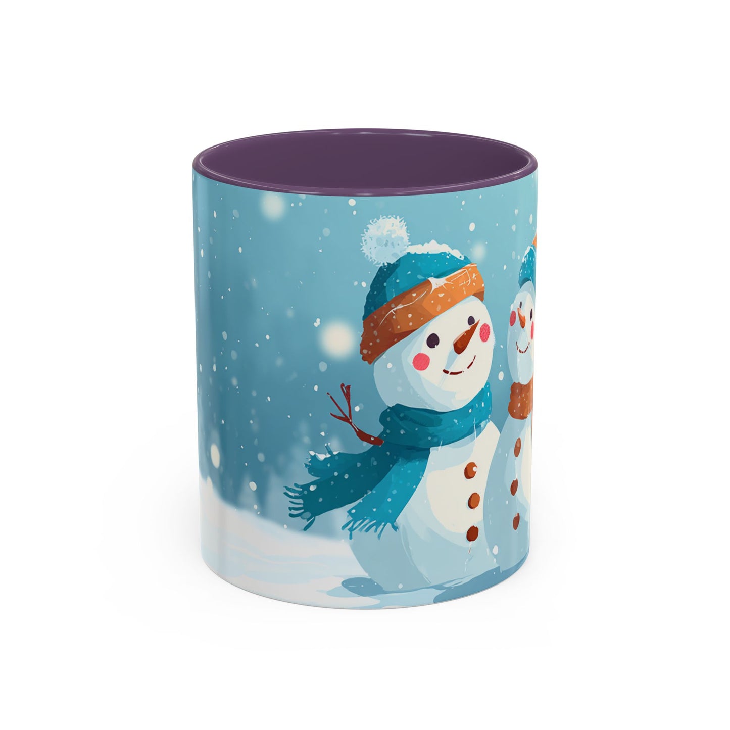 Winter Snowman Accent Coffee Ceramic Mug