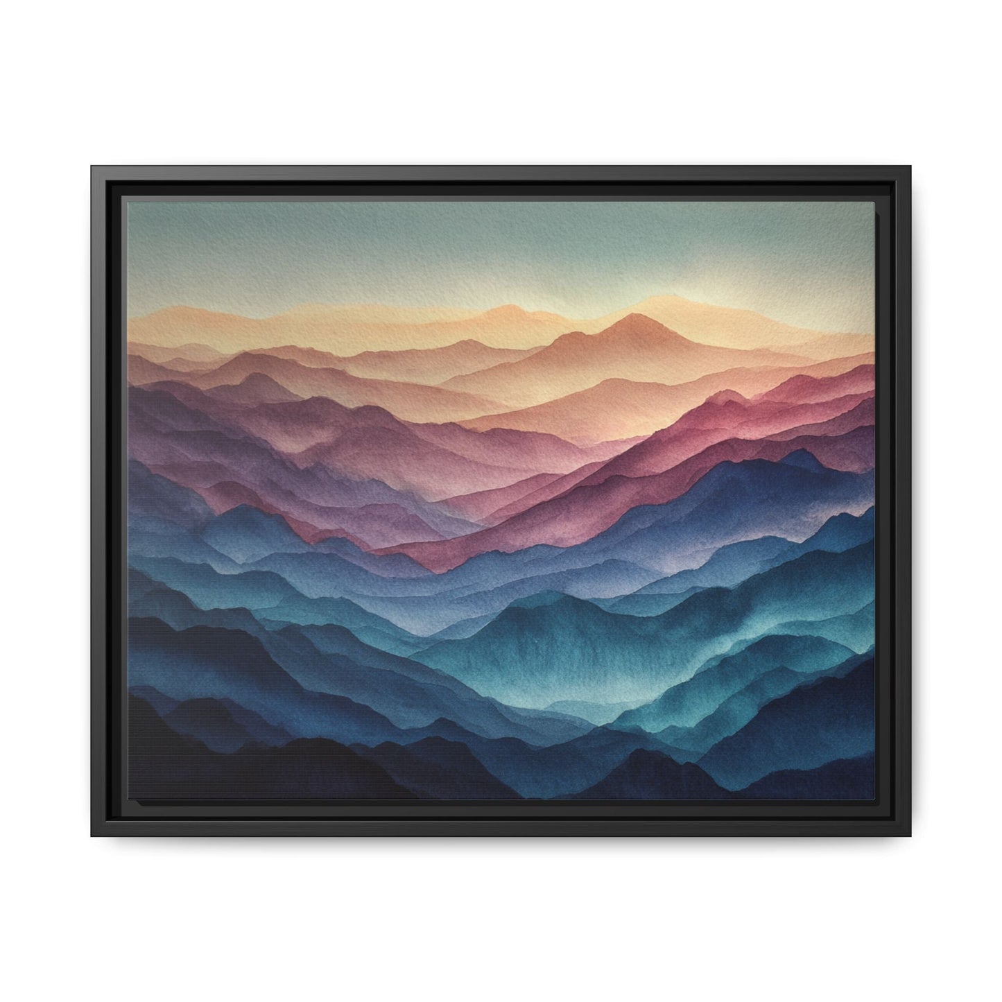 Abstract Mountains Framed Canvas Wall Art
