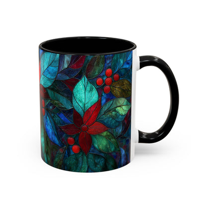 Christmas Poinsettia Floral Coffee Ceramic Mug
