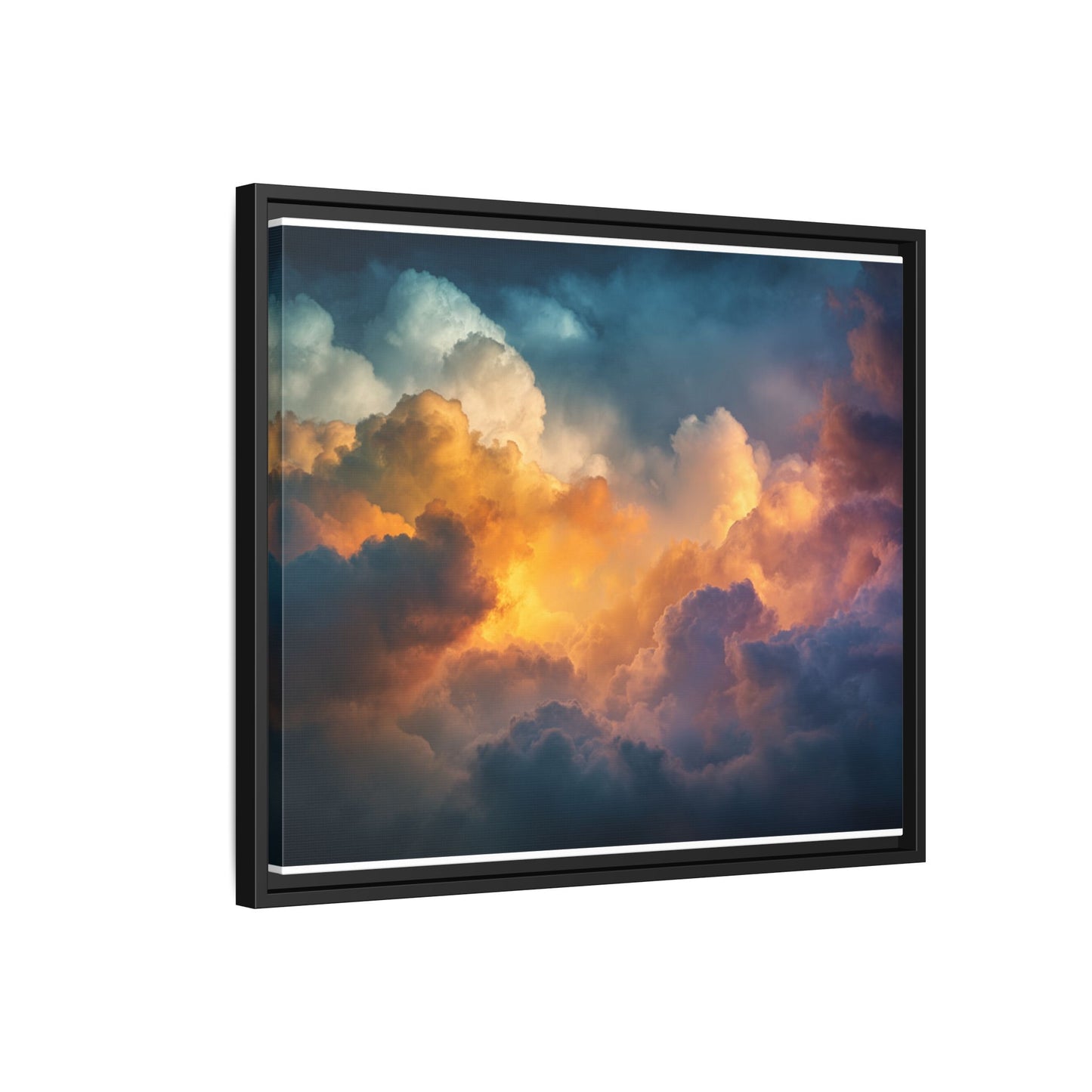 Calming Sky Cloud Framed Canvas Wall Art
