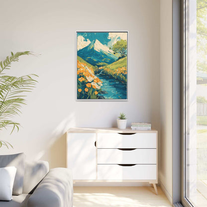 Mt Fuji Painted Style Canvas Wall Art