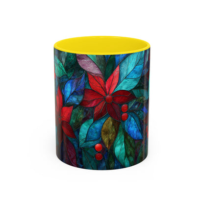 Christmas Poinsettia Floral Coffee Ceramic Mug