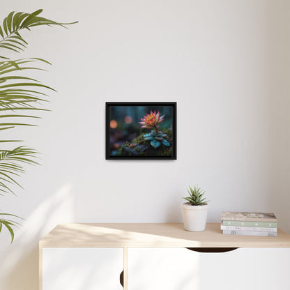 Succulent Plant Framed Canvas Wall Art