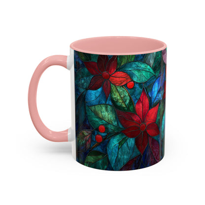 Christmas Poinsettia Floral Coffee Ceramic Mug