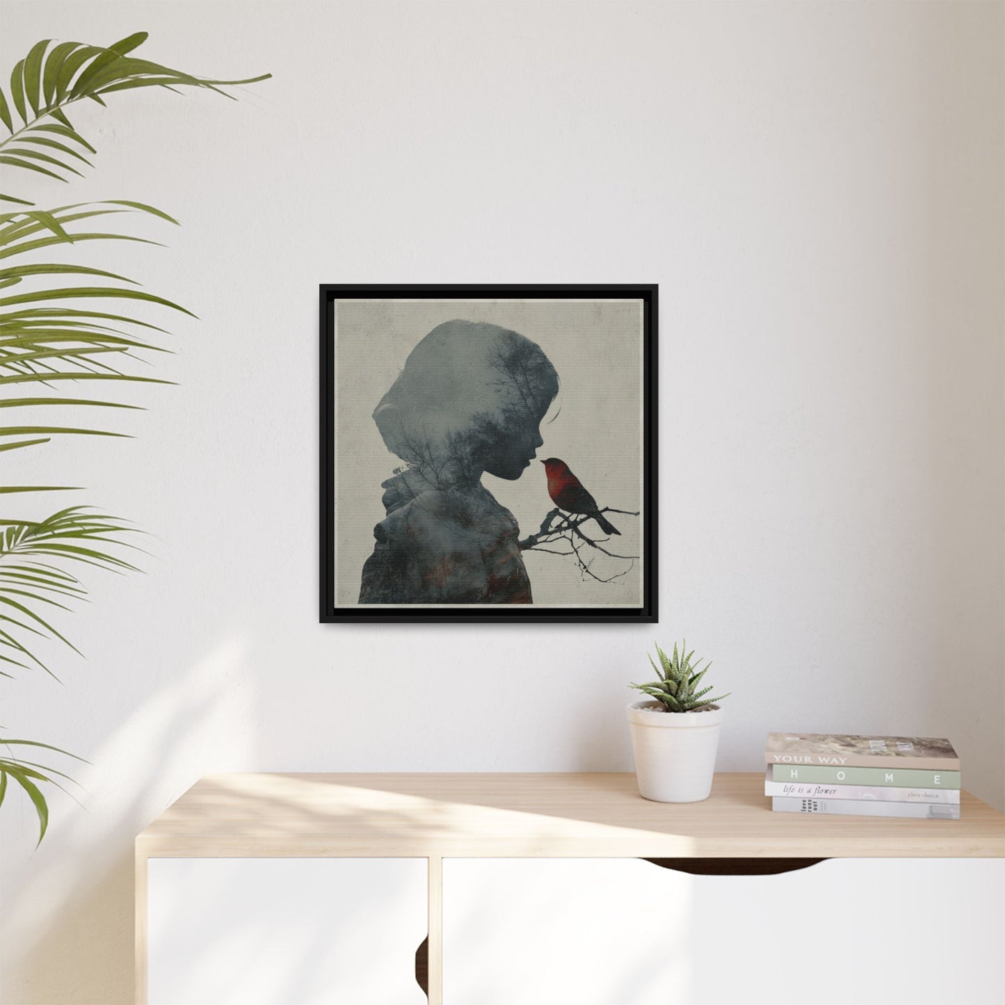 Child And Bird Silhouette