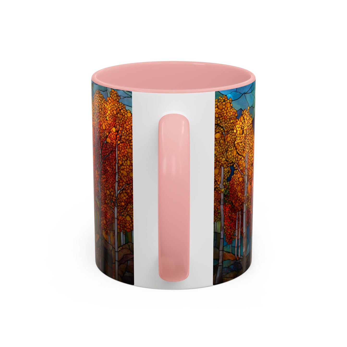 Autumn Mountain Stained Glass Effect Coffee Mug