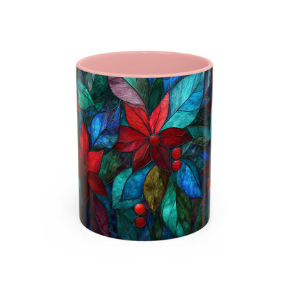 Christmas Poinsettia Floral Coffee Ceramic Mug