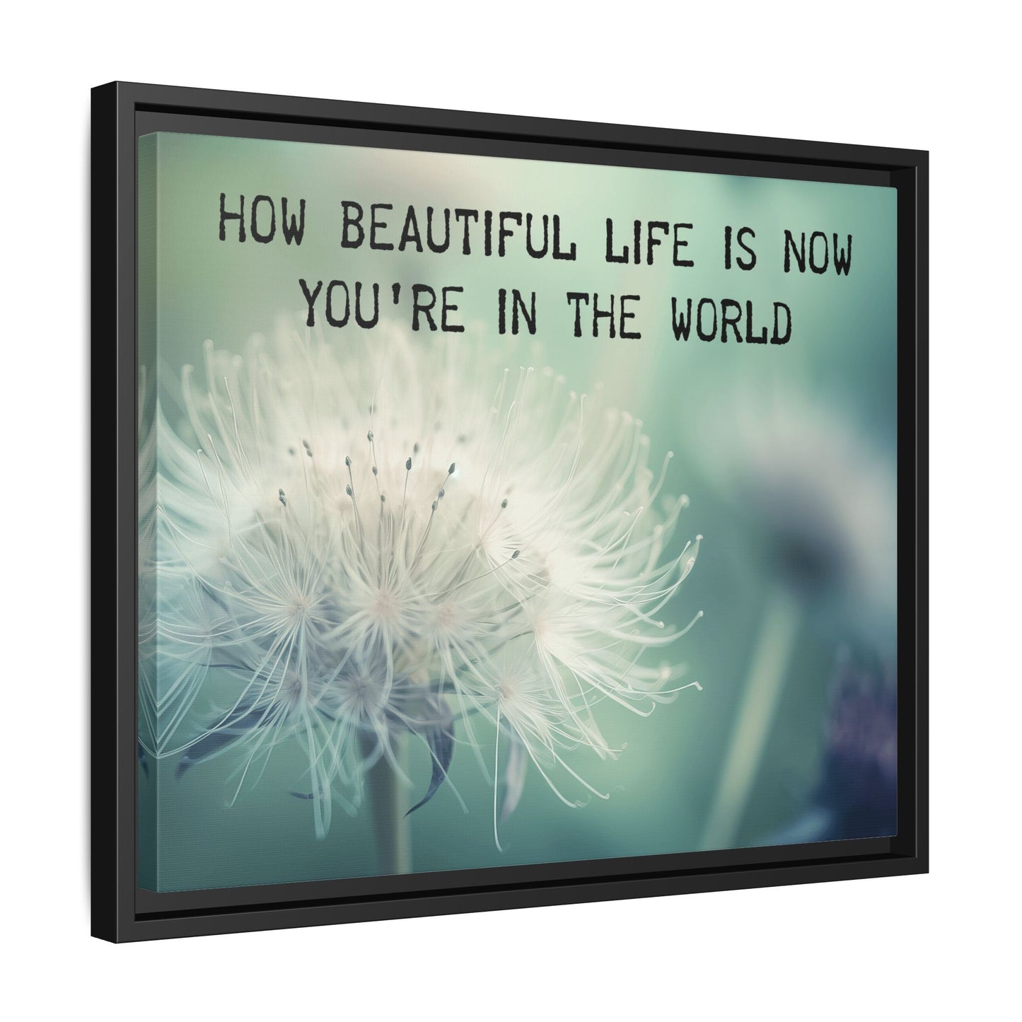 How Beautiful Life Is Floral Framed Canvas Wall Art