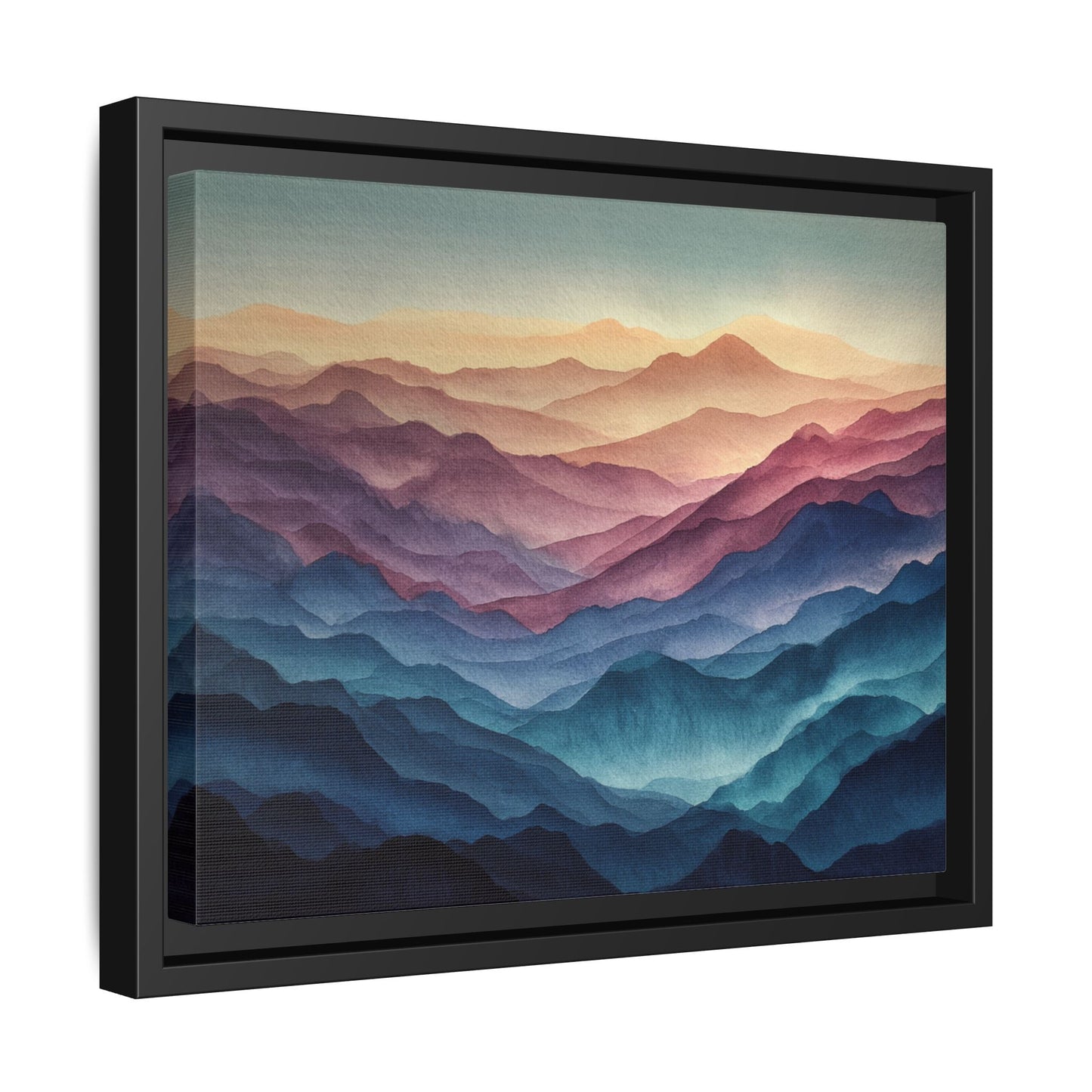 Abstract Mountains Framed Canvas Wall Art