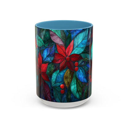 Christmas Poinsettia Floral Coffee Ceramic Mug
