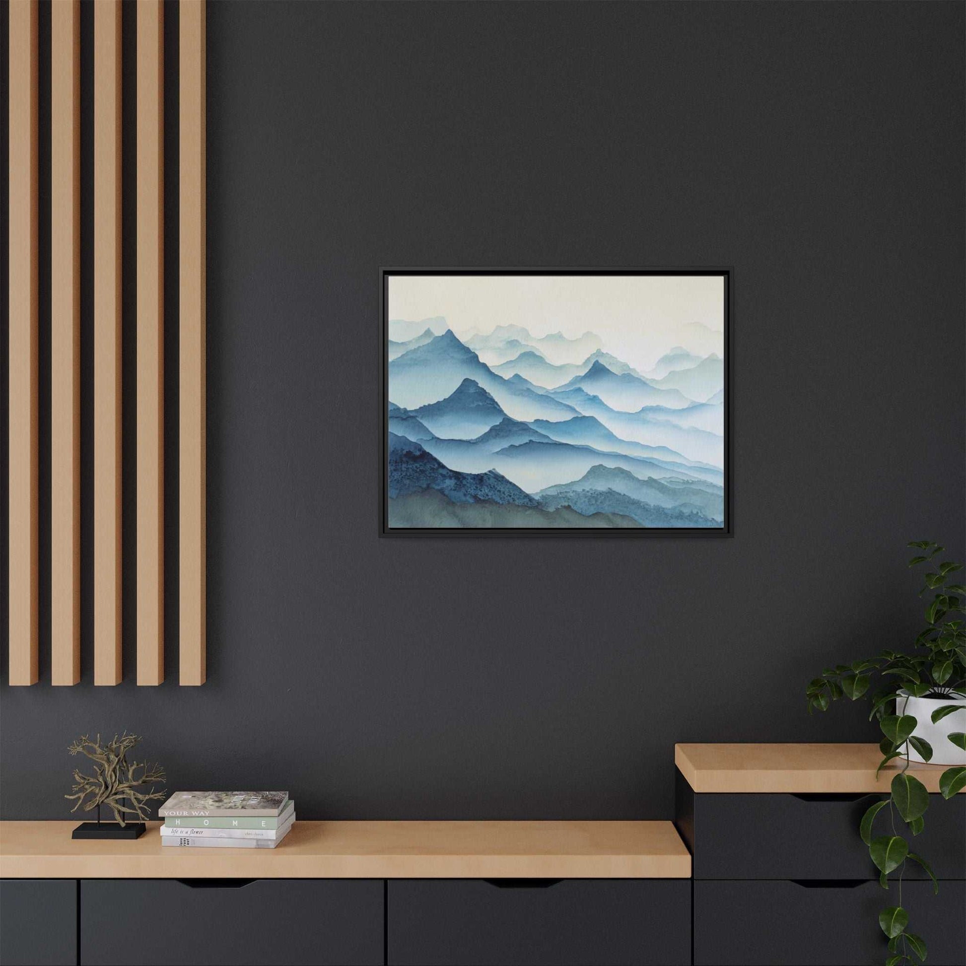 Abstract Mountains Framed Canvas Wall Art