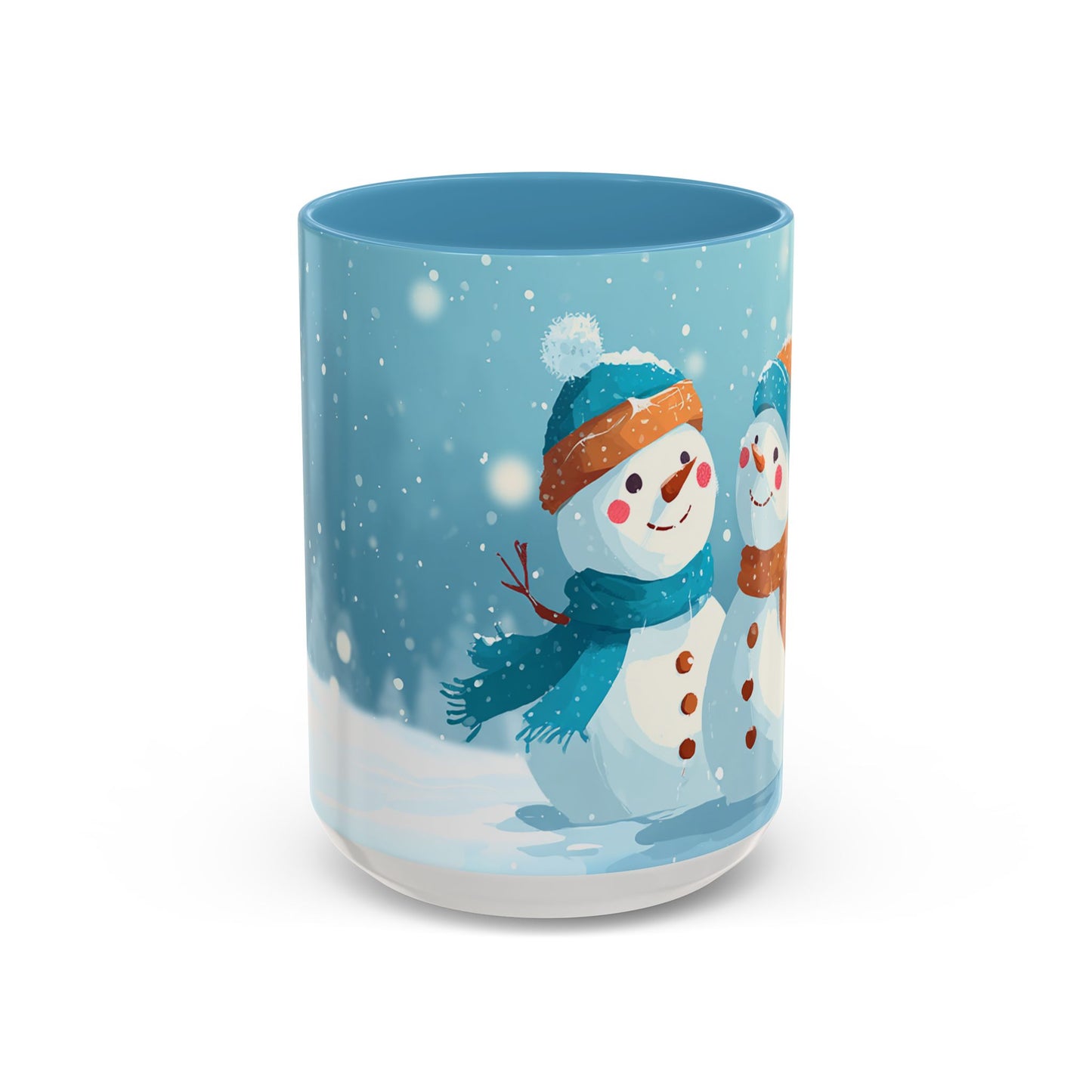 Winter Snowman Accent Coffee Ceramic Mug