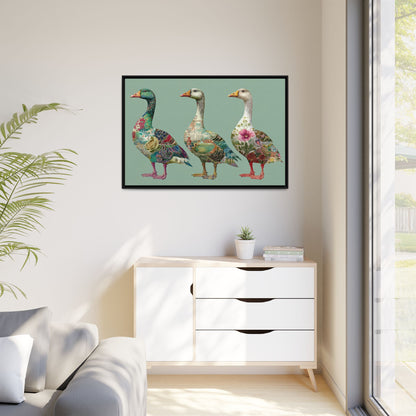 Dopamine Goose Framed Canvas Wall Art