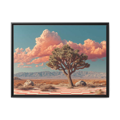 Pink Desert Framed Canvas Wall Art