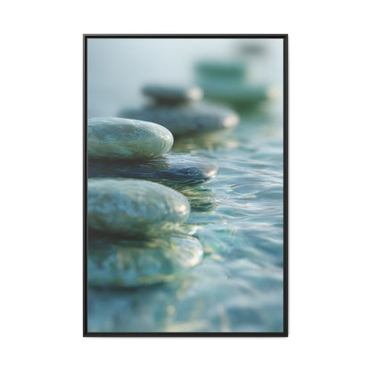 Stone Framed Canvas Wall Art- Zen Wall Decor