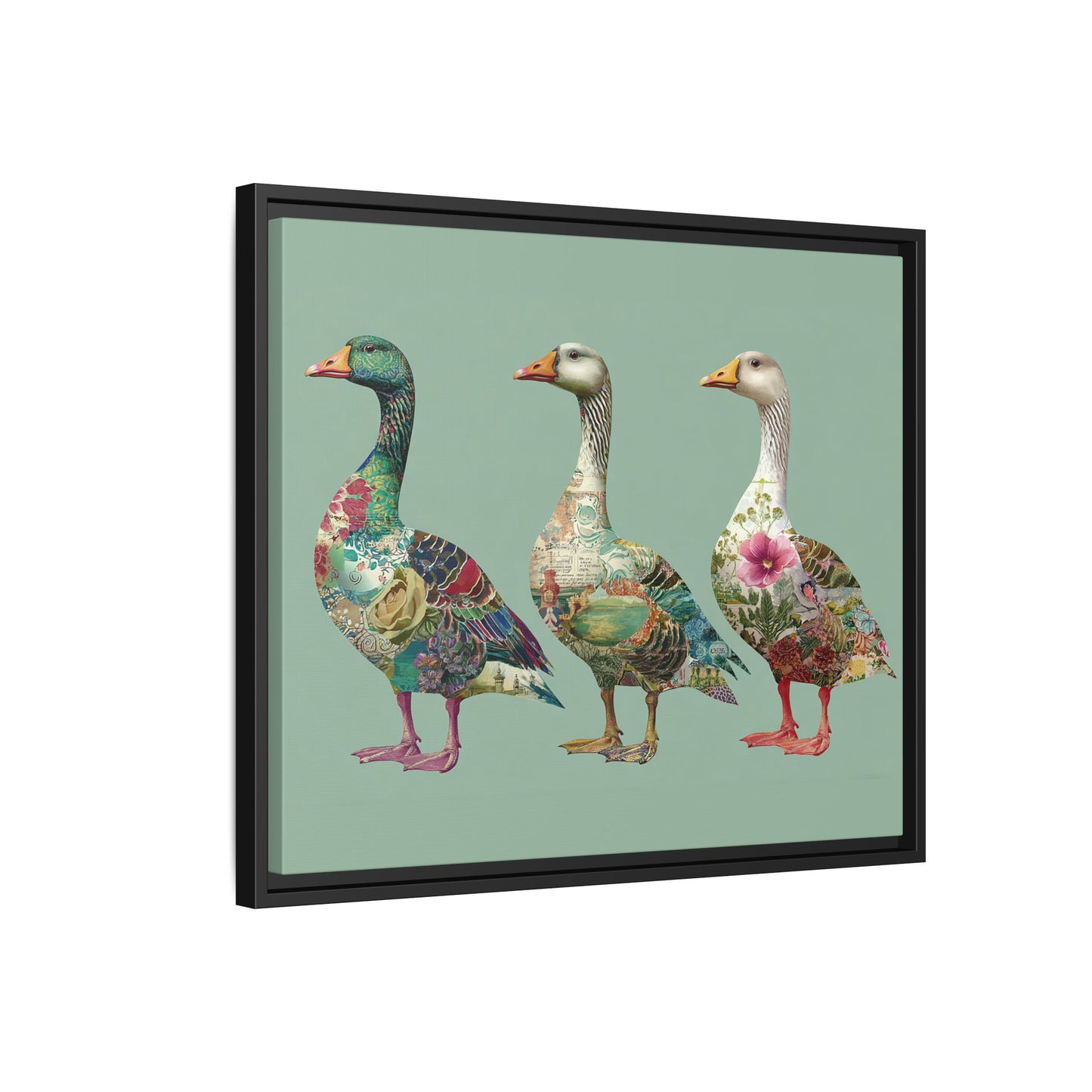 Dopamine Goose Framed Canvas Wall Art