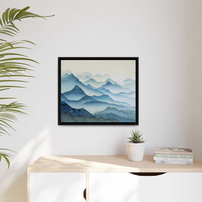 Abstract Mountains Framed Canvas Wall Art