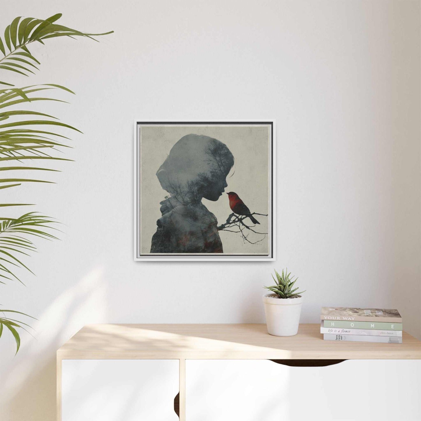 Child And Bird Silhouette