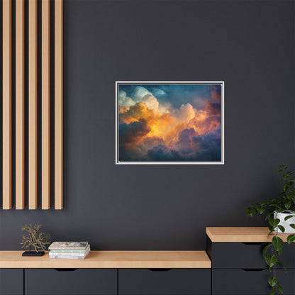 Calming Sky Cloud Framed Canvas Wall Art