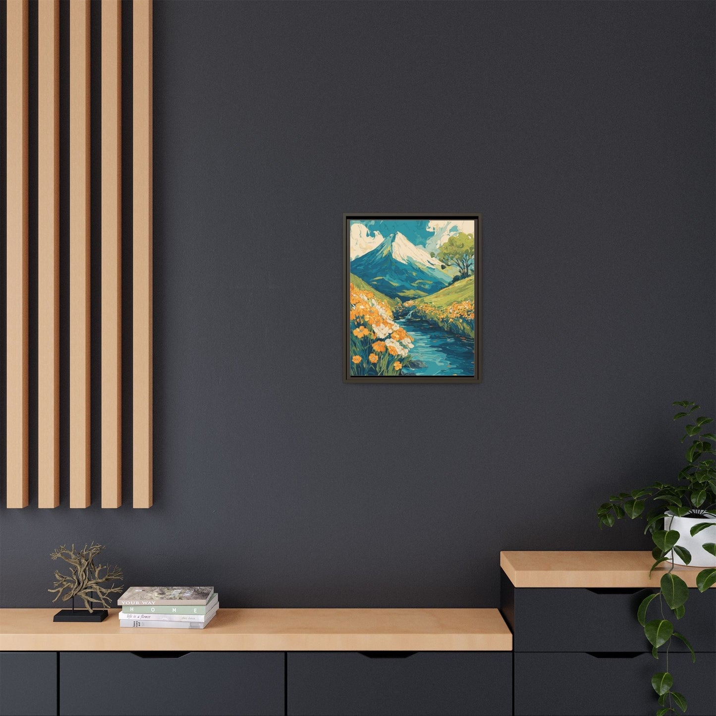 Mt Fuji Painted Style Canvas Wall Art