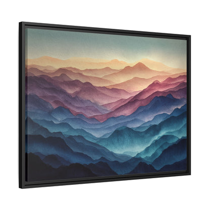 Abstract Mountains Framed Canvas Wall Art
