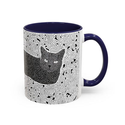Black Cat Minimalist Coffee Mug