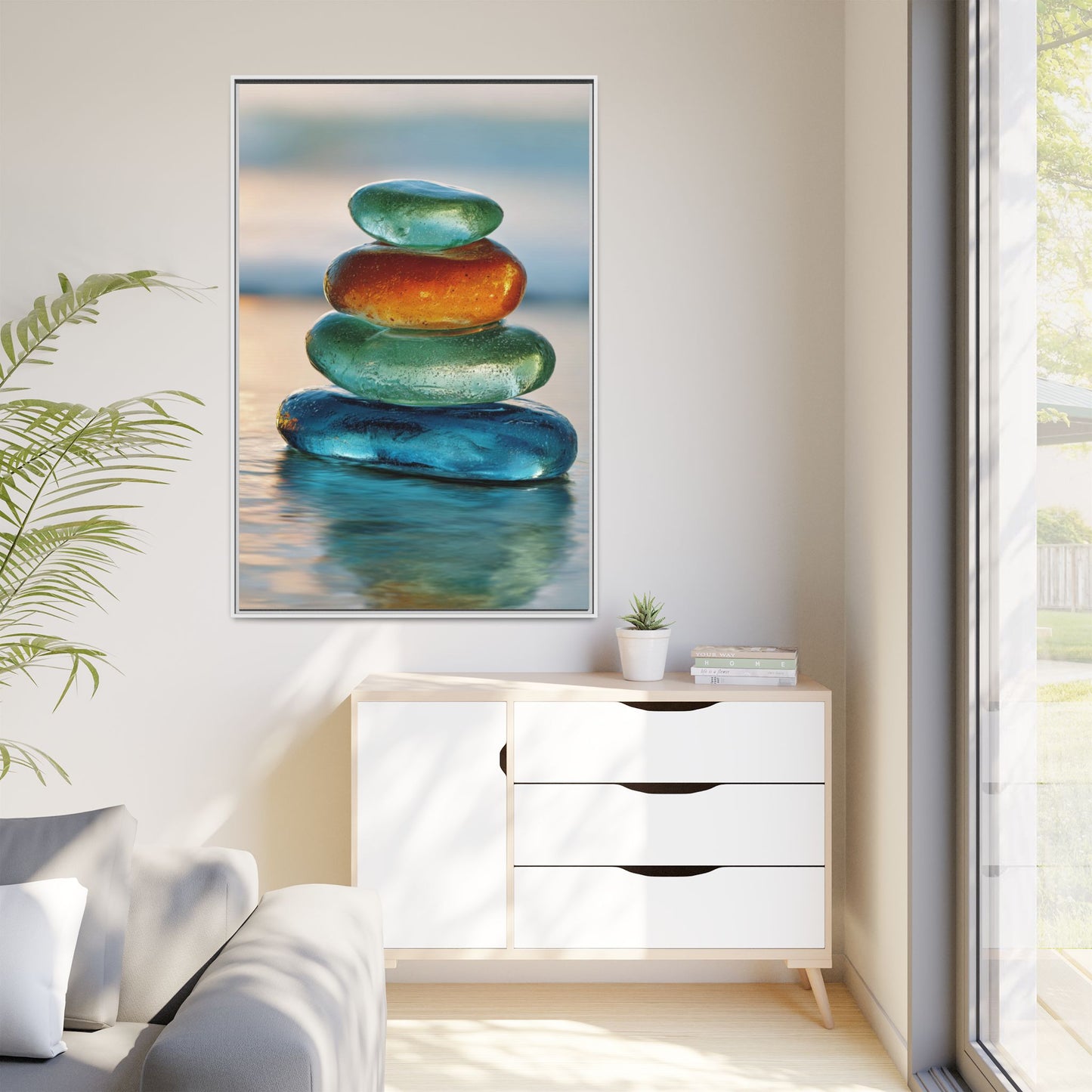 Stone Framed Canvas Wall Art