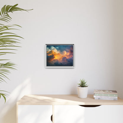 Calming Sky Cloud Framed Canvas Wall Art