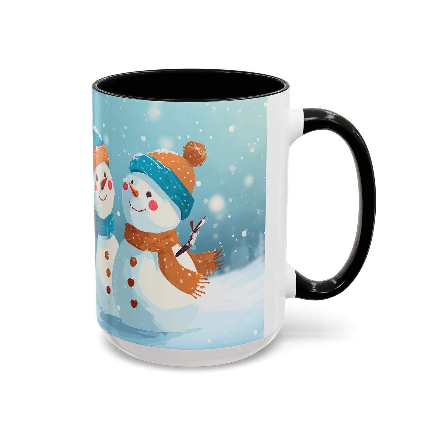 Winter Snowman Accent Coffee Ceramic Mug