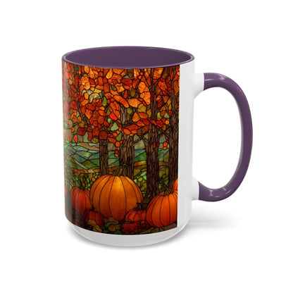 Fall Pumpkin Stained Glass