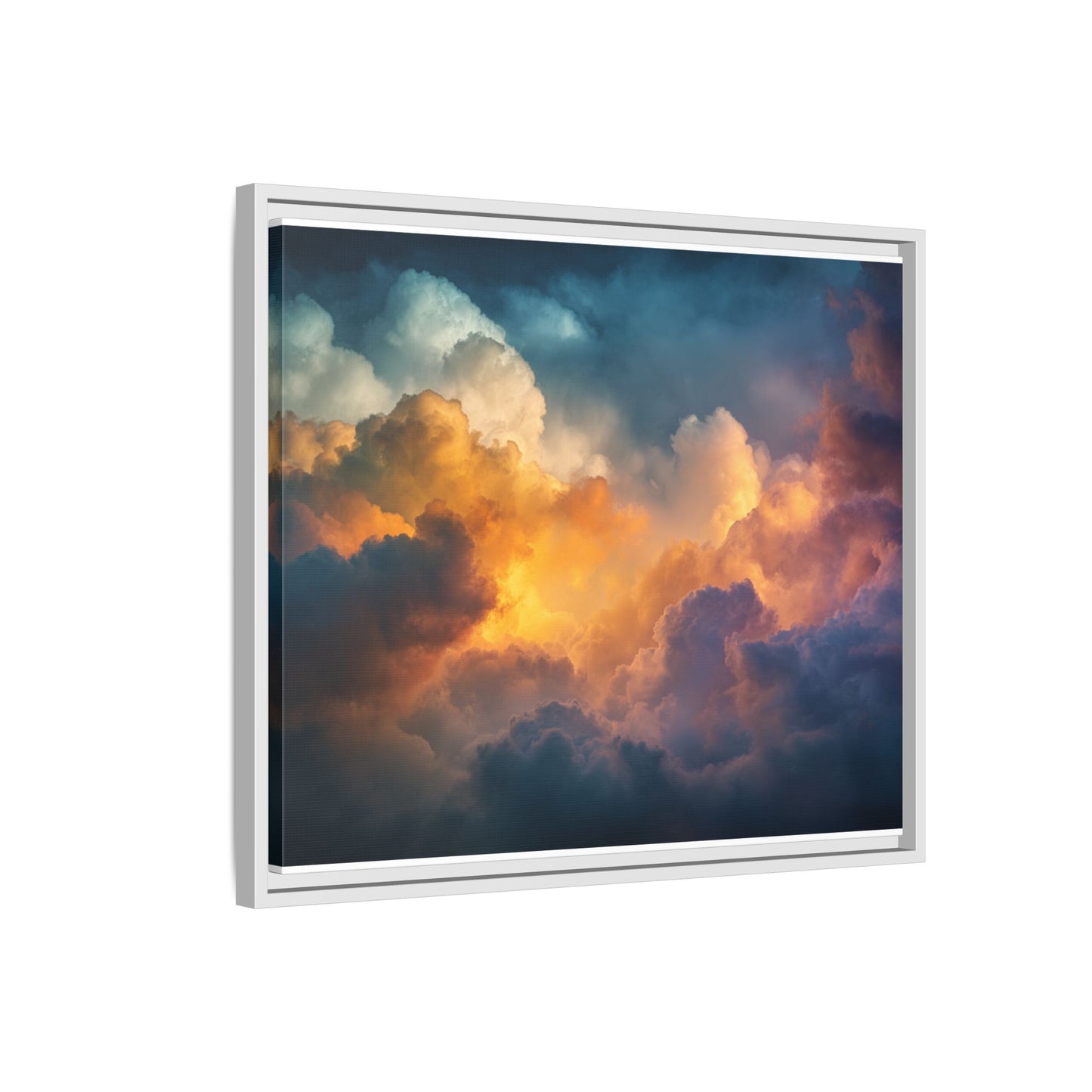 Calming Sky Cloud Framed Canvas Wall Art