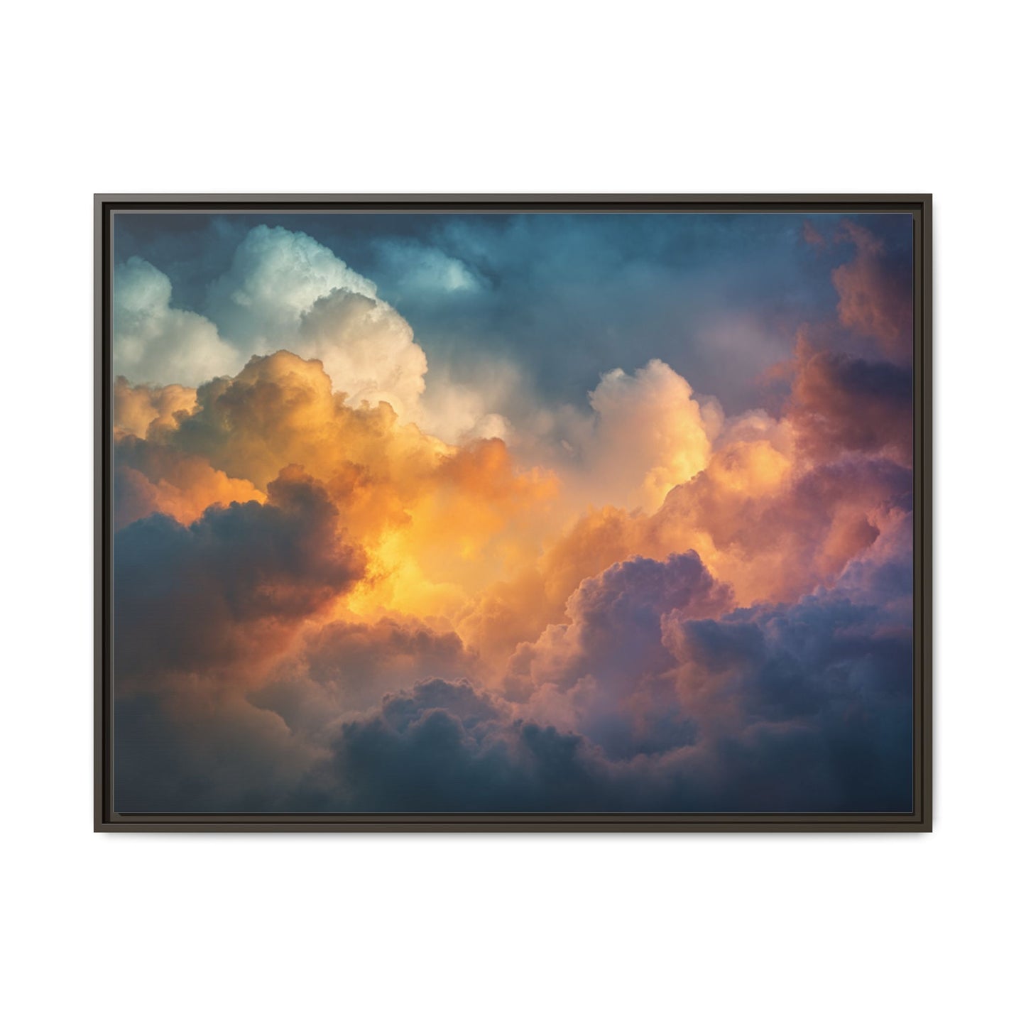 Calming Sky Cloud Framed Canvas Wall Art