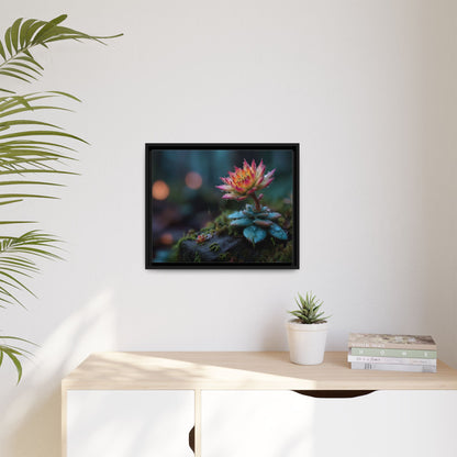 Succulent Plant Framed Canvas Wall Art