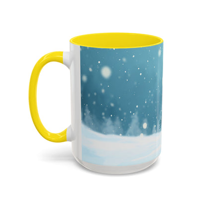 Winter Snowman Accent Coffee Ceramic Mug