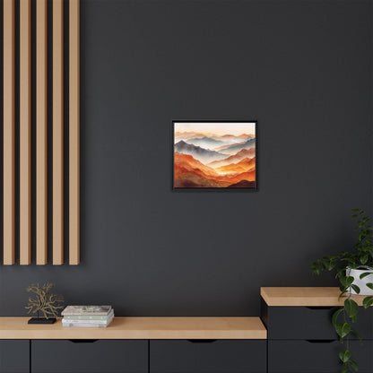 Abstract Mountains Framed Canvas Wall Art