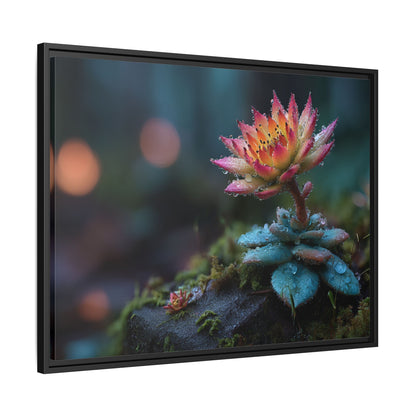 Succulent Plant Framed Canvas Wall Art