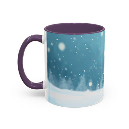 Winter Snowman Accent Coffee Ceramic Mug