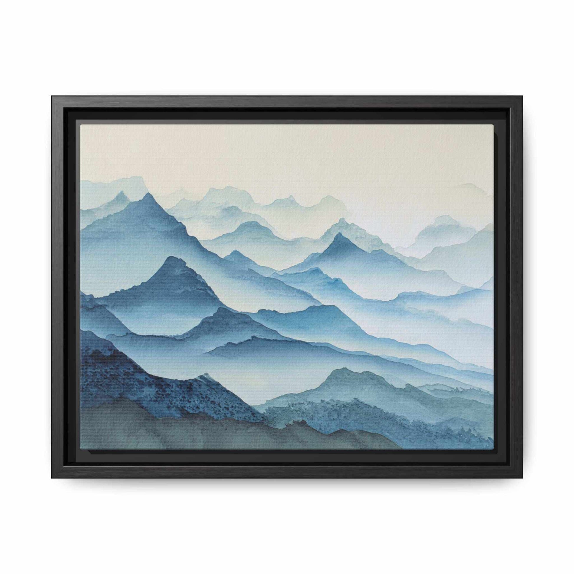 Abstract Mountains Framed Canvas Wall Art
